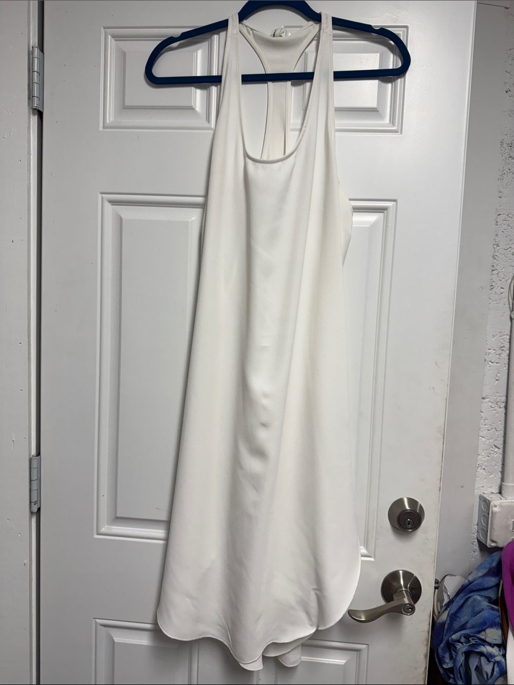 Gentle Fawn White Racerback Tank Dress - Midi - Size Large - NWOT